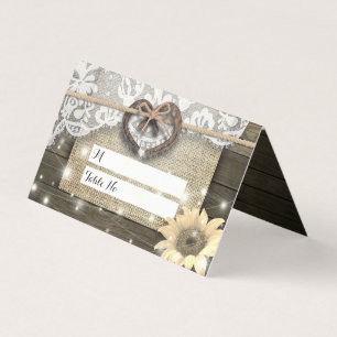 Couple Horseshoe Heart Wedding Tischnummer Escort