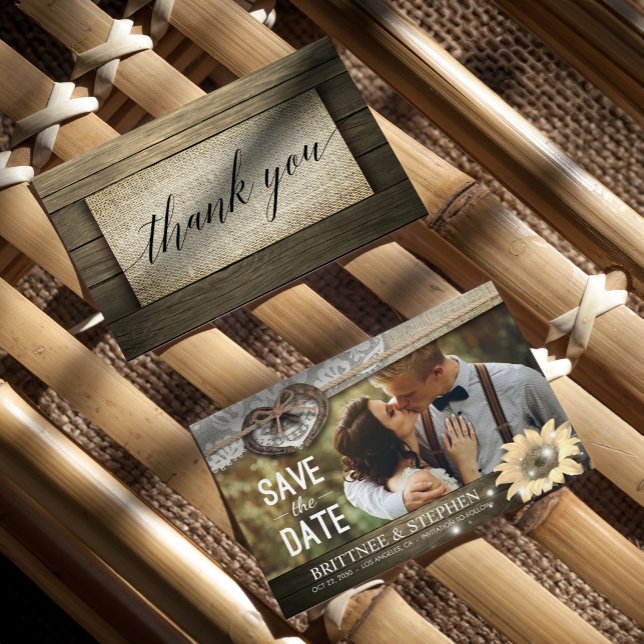 Couple Horseshoe Sunflower Wedding Rett Date FOTO Save The Date (Von Creator hochgeladen)