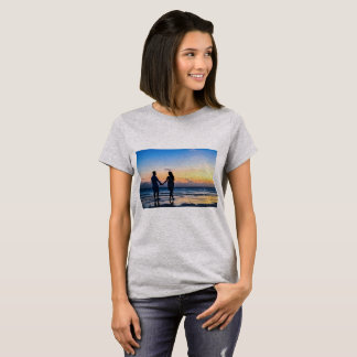 Couple in Beach Design T-Shirt