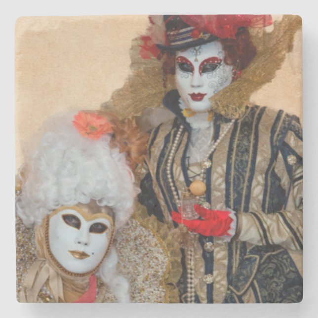 Couple in Carnival Costume, Venedig Steinuntersetzer (Vorderseite)