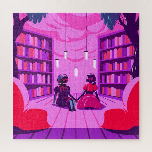 Couple in Uniforms by a House Puzzle (Vertikal)