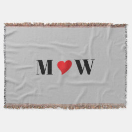 Couple-Initialen anpassen A Lieben B Decke