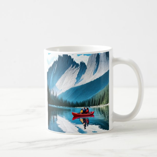Couple Kayaking Themed Kaffeetasse (Rechts)