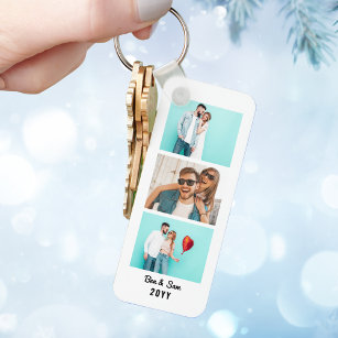 Couple Keepake Custom Foto Booth Strip Schlüsselanhänger