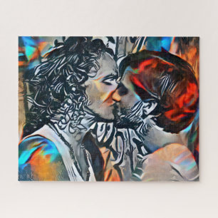 Couple Kissing   Farbenfrohe Abstrakte Puzzle