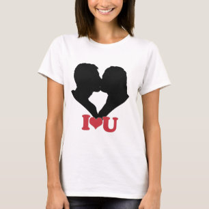 Couple Kissing mit I ♥ U T-Shirt