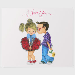 Couple Liebe Geschenkpapier - I Liebe You