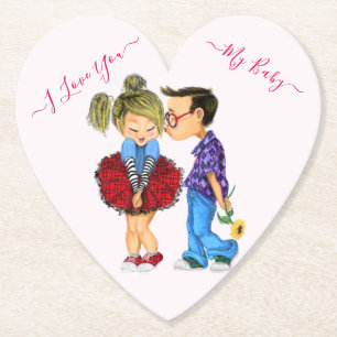 Couple Liebe Paper Untersetzer - I Liebe You