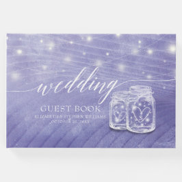 Couple Mason Jars String Lights Wedding Gästebuch