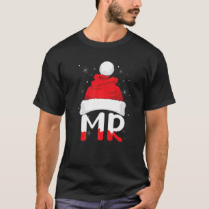 Couple Matching Mrs. and Mr. Weihnachtsmannmütze X T-Shirt