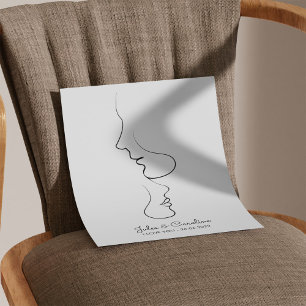 Couple-minimalistisches abstrakt Line-Art Fotodruck