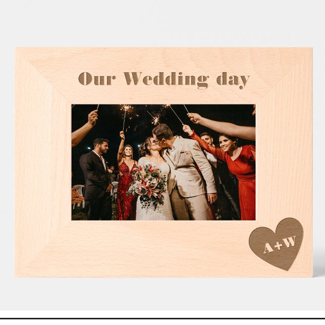 Couple Monogram Custom Wood Picture Frames Geätzte Rahmen (Von Creator hochgeladen)