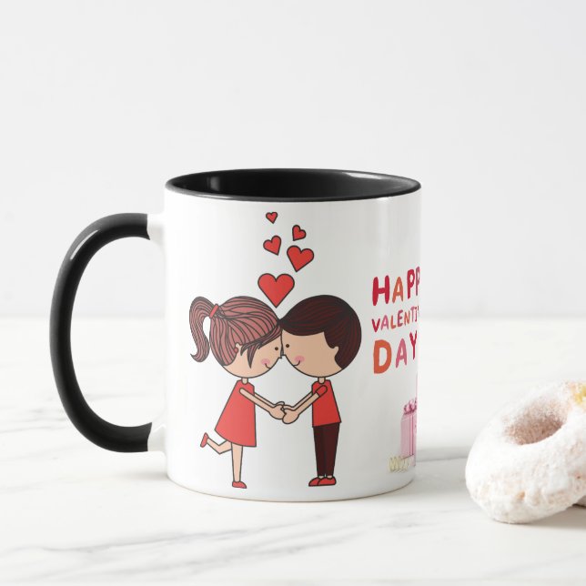 Couple mug, coffee mug for Valentine's Day gift Tasse (Mit Donut)