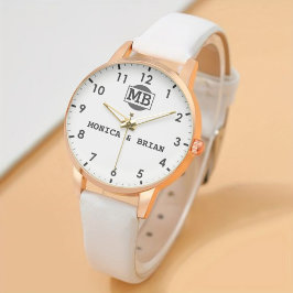 Couple Name Sentimental Wedding Keepsake Armbanduhr