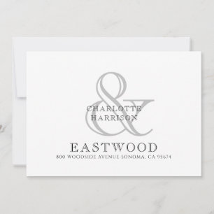 Couple Name Wedding Monogram Mitteilungskarte