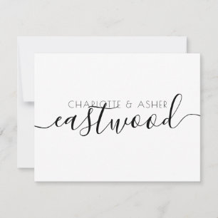 Couple Name Wedding Monogram Note Card Mitteilungskarte