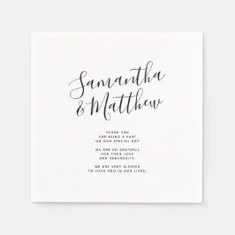 Couple Names Dankeschön-Hochzeit Serviette