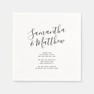Couple Names Dankeschön-Hochzeit Serviette