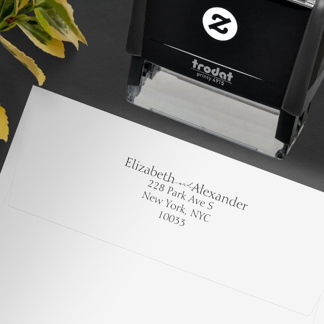Couple Names | Rücksendeadresse Hochzeitskautschuk Permastempel (Von Creator hochgeladen)