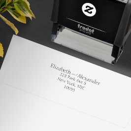 Couple Names | Rücksendeadresse Hochzeitskautschuk Permastempel