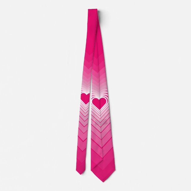 Couple Neck Tie Liebe Herz Romantisches Rosa Krawatte (Rückseite)