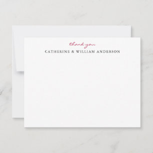 Couple Neu Red Script Vielen Dank Stationery No Mitteilungskarte