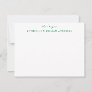 Couple Newlyn Green Script Danke Stationery Mitteilungskarte