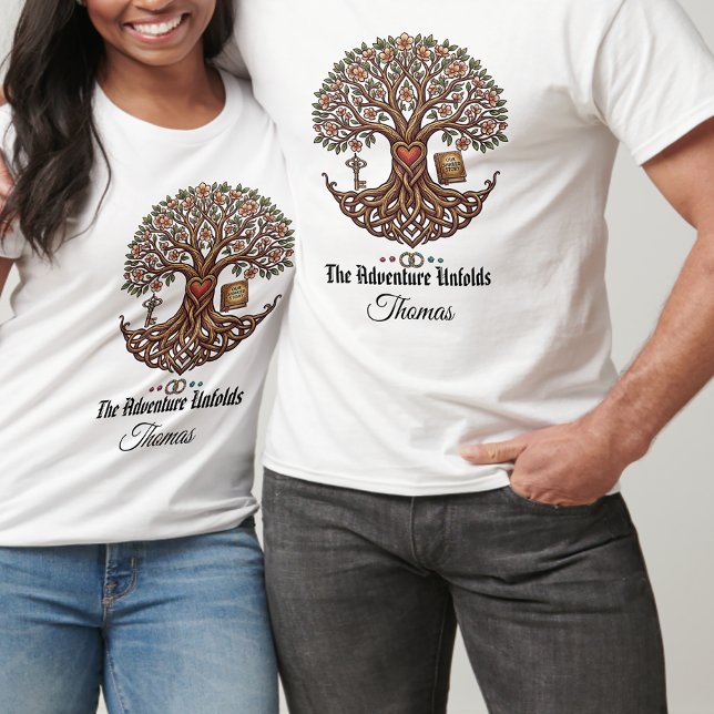 Couple Personalized The Adventure unfold T-Shirt (Von Creator hochgeladen)
