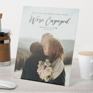 Couple Photo Engagement Party Welcome Acrylic Sockelschild