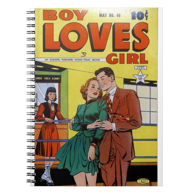 Couple - Pop Arts - Vintag Romance Comic Book Notizblock (Vorderseite)