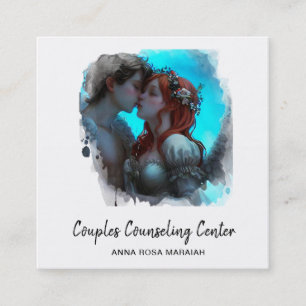 *~* Couple QR Angels Marital Counseling AP55 Quadratische Visitenkarte