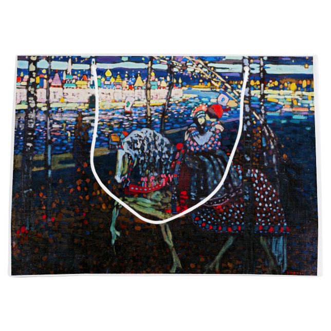 Couple Riding a White Horse, Wassily Kandinsky Große Geschenktüte (Vorderseite)