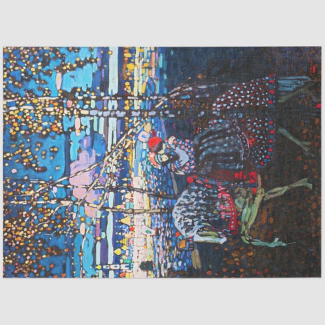 Couple Riding a White Horse, Wassily Kandinsky Seidenpapier (Vorderseite)