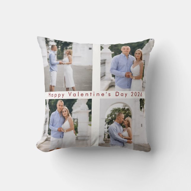 Couple Romantic Moments Customizable Valentine  Kissen (Vorderseite)