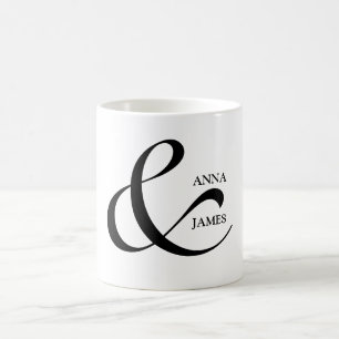 Couple Roundhand Ampersand Kaffee Tasse
