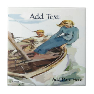 Couple Sailing Tile, holländischer Look, personali Fliese