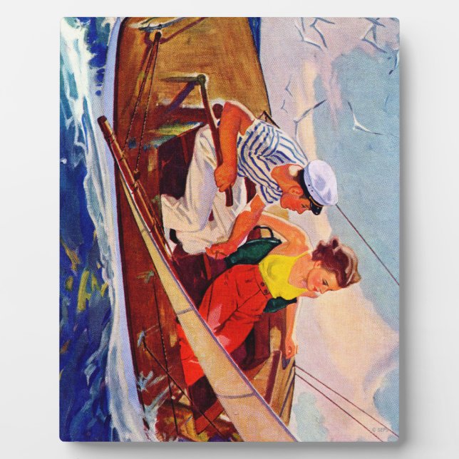 Couple Sailing von R.J. Cavaliere Fotoplatte (Vorderseite)