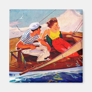 Couple Sailing von R.J. Cavaliere Magnet