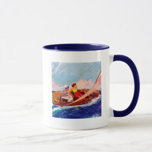 Couple Sailing von R.J. Cavaliere Tasse