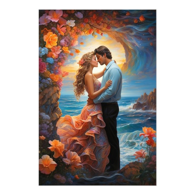 *~* Couple Sea Fantasy Romantische AP51 Sonnenaufg Fotodruck (Vorne)