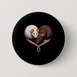 Couple Small Rodent Pet Happy Heart Liebe Niedlich Button