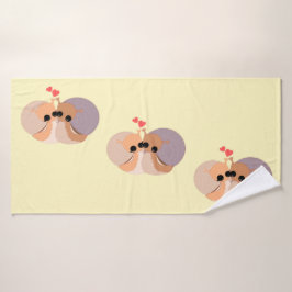 Couple Snail Bath Handtuch - Farbe wählen Badehandtuch