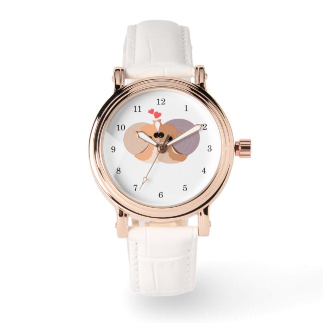 Couple Snail Watch Geschenk Armbanduhr (Vorderseite)