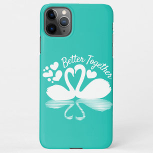 Couple Swan Silhouette Reflektion im Wasser iPhone 11Pro Max Hülle