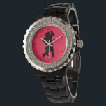 Couple Tango Dancer Watch Armbanduhr<br><div class="desc">Tango Dancer Watches - MIGNETES Maldesign - Anpassbar - Ihre Farben</div>