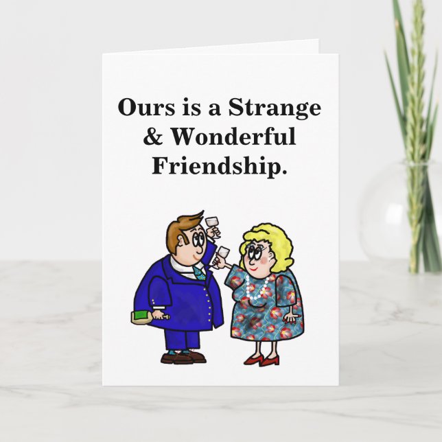 Couple Toasting your Friendship Grußkarte Feiertagskarte (Vorderseite)