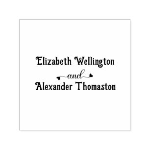 Couple Two Name Extravagant Heart"and" #1 Permastempel