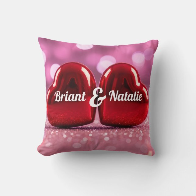 Couple valentine romantic heart decoration kissen (Vorderseite)