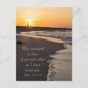 Couple Walking Beach bei Sunrise John 1512 Postcar Postkarte