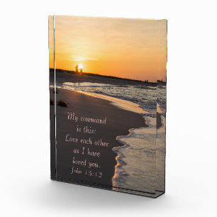 Couple Walking Beach bei Sunrise John 15 12 Fotoblock